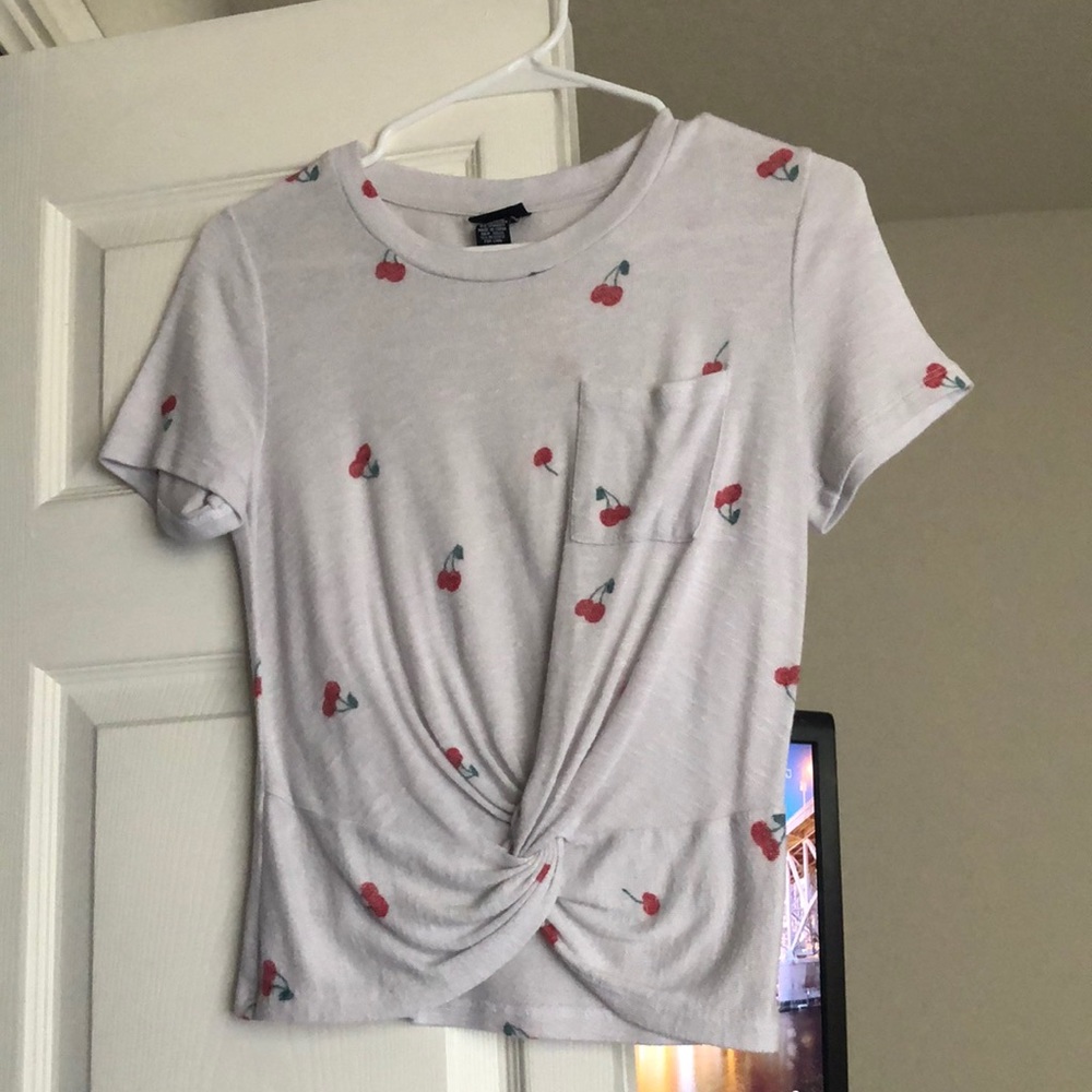 Rue 21 crop top with cherry stems.